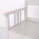 Antique storage bench – grey painted – pine wood – 1860s