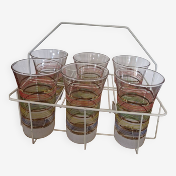 Service verres limonade vintage jardin terrasse aperitif