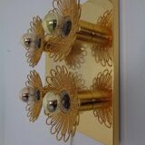 Space Age JBS Brass Sconce by Joseph Brumberg, 1960s