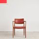 Armchair model 65 in oak and leather by Niels O. Møller, Denmark, 1960s.