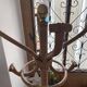 Freestanding rattan coat rack