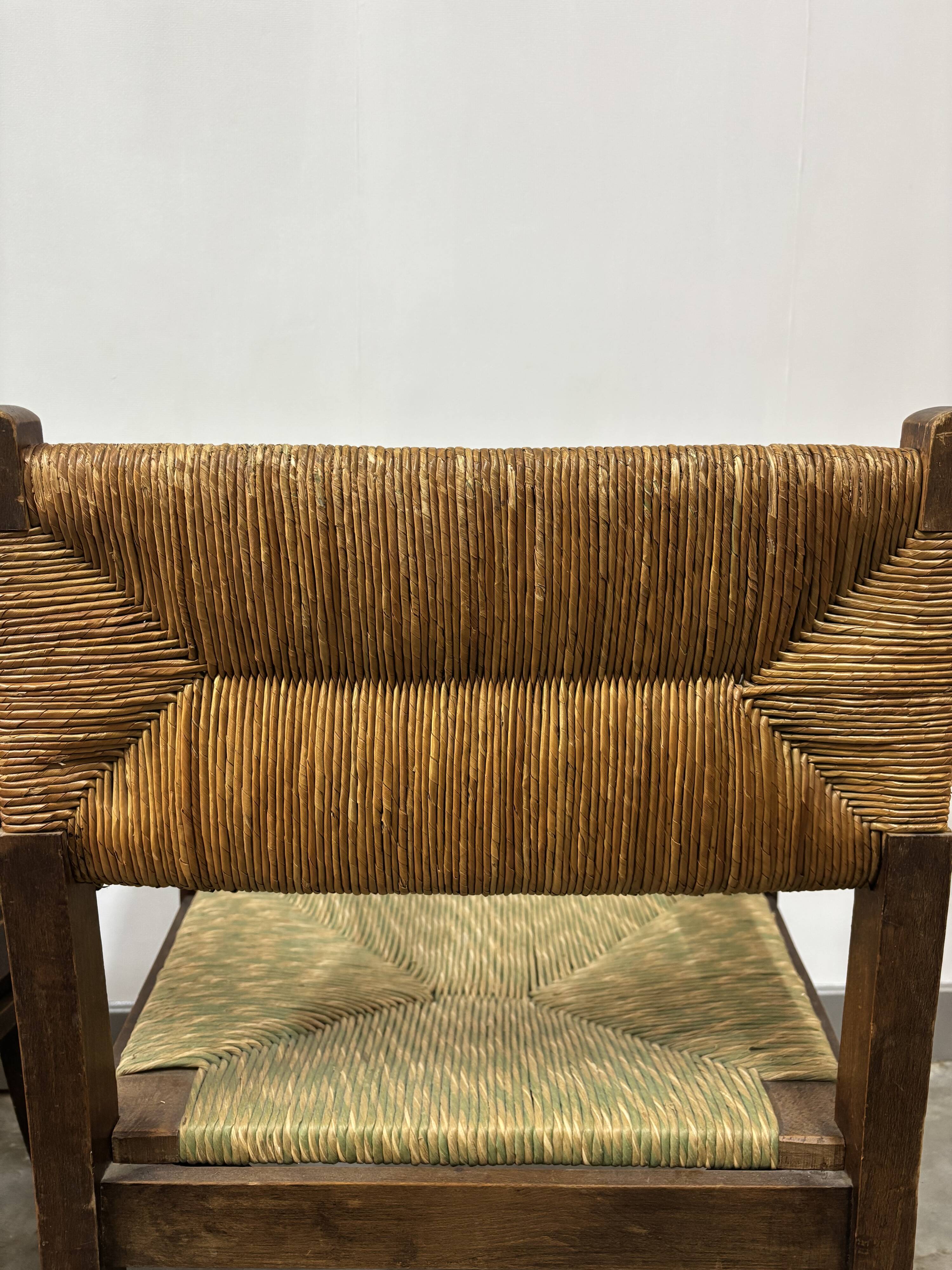 Pair of vintage brutalist armchairs from the 1960s.