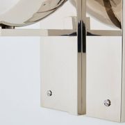 Pair of modernist wall lights by Claude Parent, nickel-plated steel, 1992.