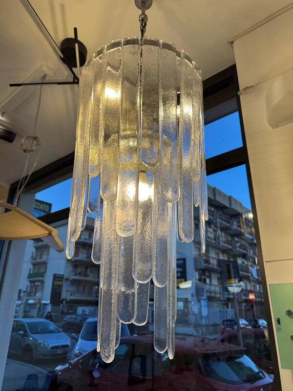 Murano Glass Waterfall Chandelier by Carlo Nason for Mazzega, 1970s
