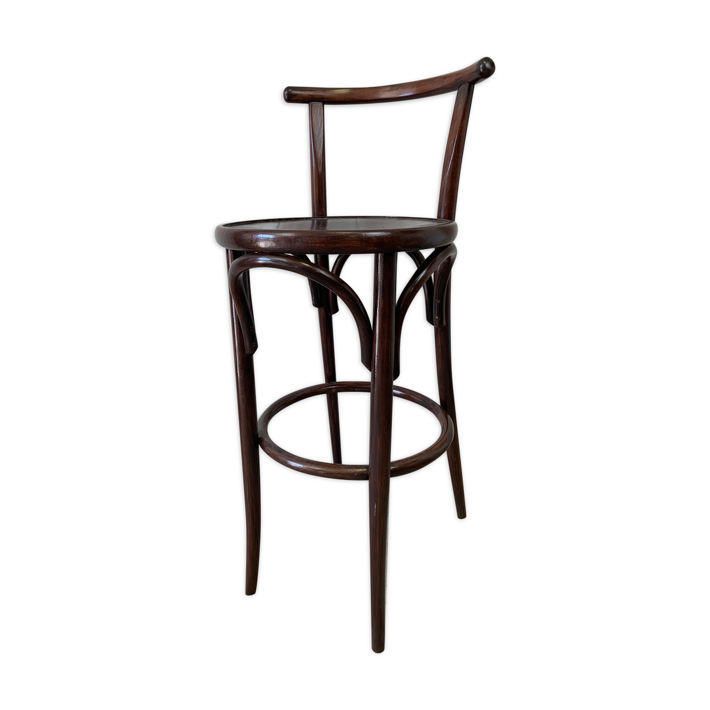 Tabouret bar en bois courbé