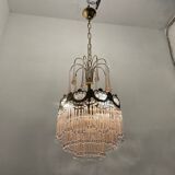 Pink Murano Glass Rod Chandelier
