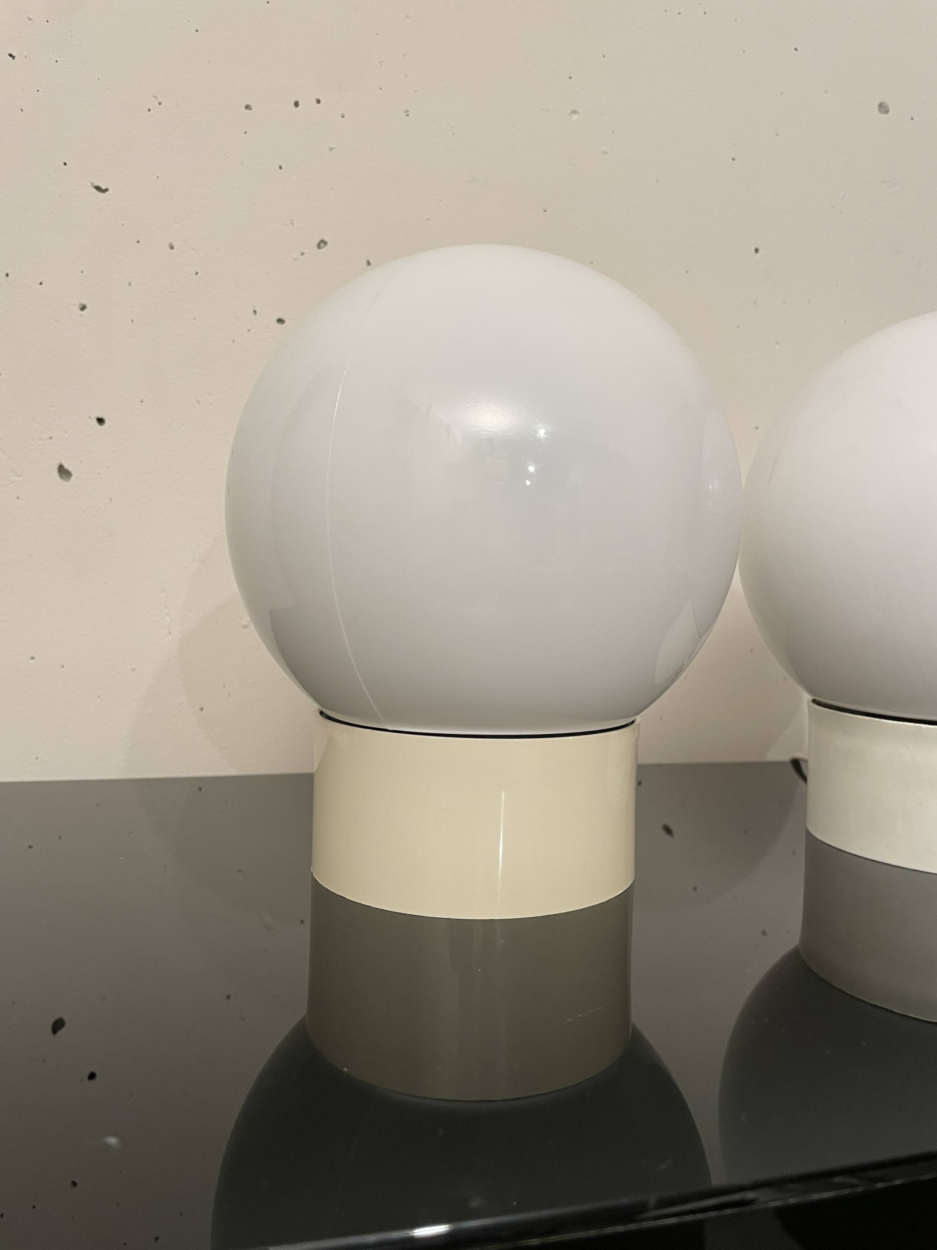Paire de lampe boule 1970