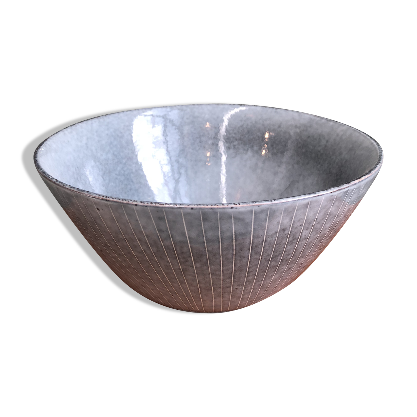 Blue earthenware dish