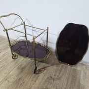 Luxurious bar cart, Maison Jansen, Hollywood Regency, France, 1950s/70s.