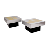 Pair of square coffee tables. USA, 1970