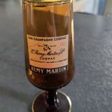 Set 4 amber advertising glasses 1970