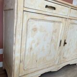Parisian buffet with white beige patina