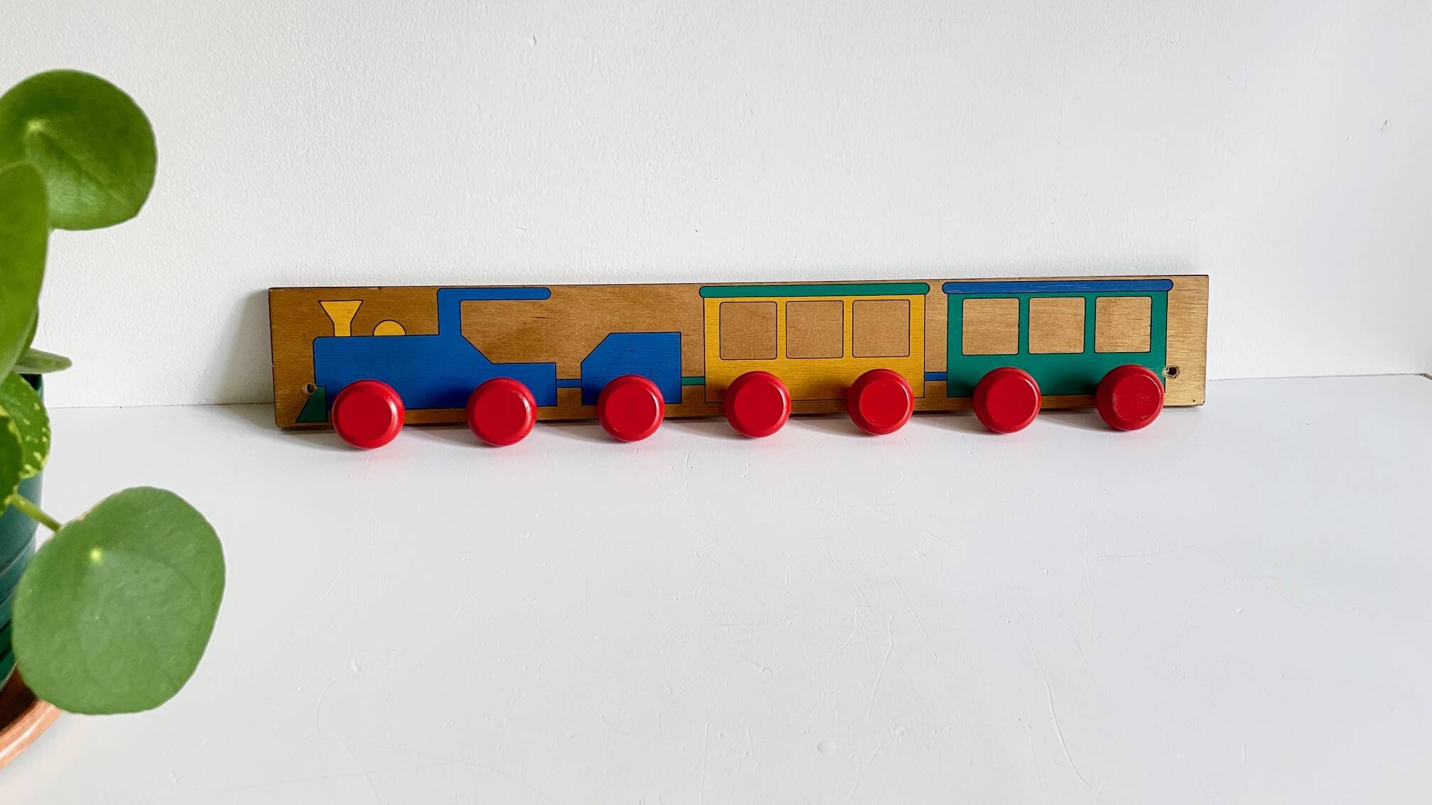 Children's Wooden Coat Rack from the 50s and 60s