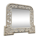 Old mirror mirror vintage mirror style antique travertine from italy
