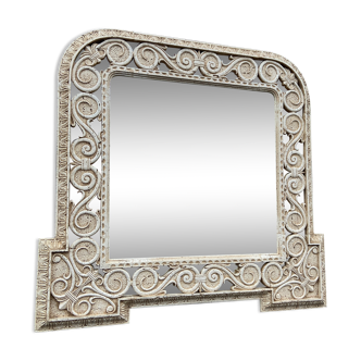 Old mirror mirror vintage mirror style antique travertine from italy