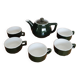 Coffee/tea set, green porcelain bistro