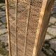 Vintage rattan and wicker shelf