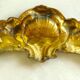 Antique gilt bronze pediment, furniture decoration, mirror, signed JF