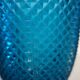Vintage cut glass blue pitcher