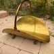 Brass log basket, claw feet, 1960s