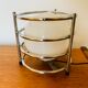 Chrome metal tripod lamp