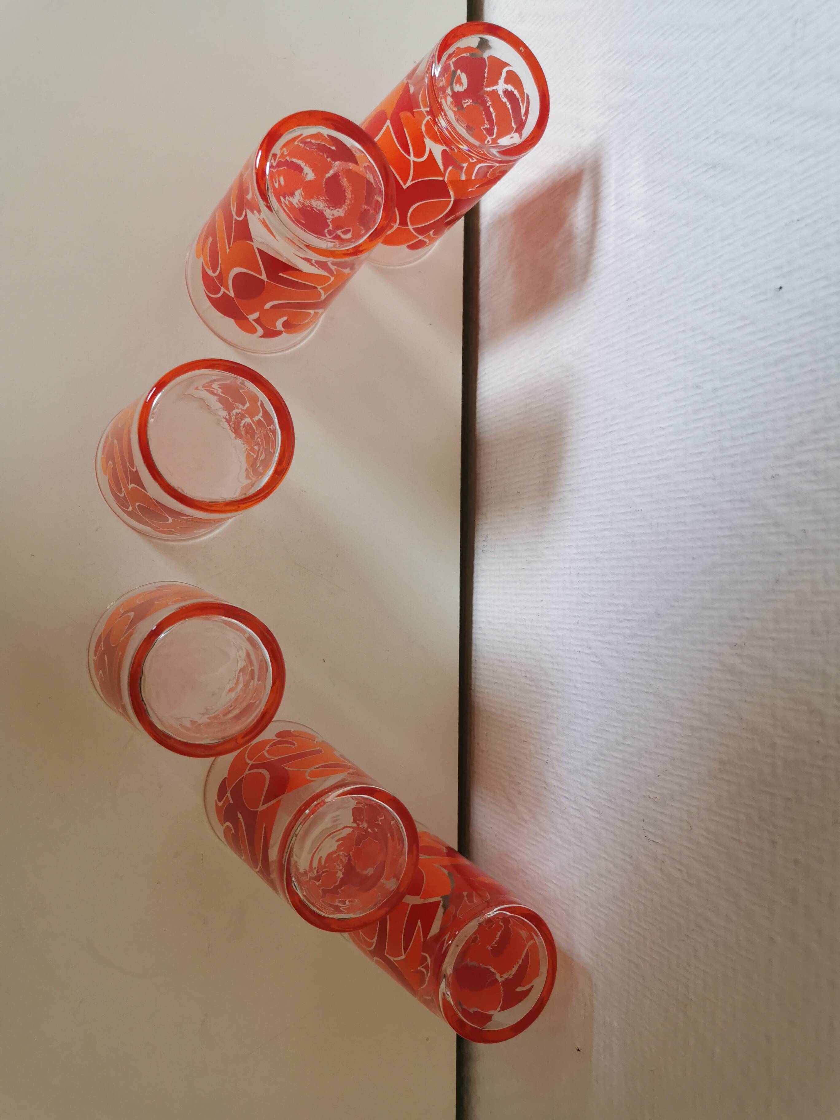 70s orange flower glasses