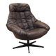 Leather swivel armchair, Danish design, 1960s, designer: H.W. Klein, manufa