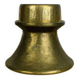 Scandinavian style gold-plated brass candle holder, vintage