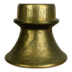 Scandinavian style gold-plated brass candle holder, vintage