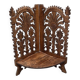 Antique French Walnut Corner Wall Console, late 1800s