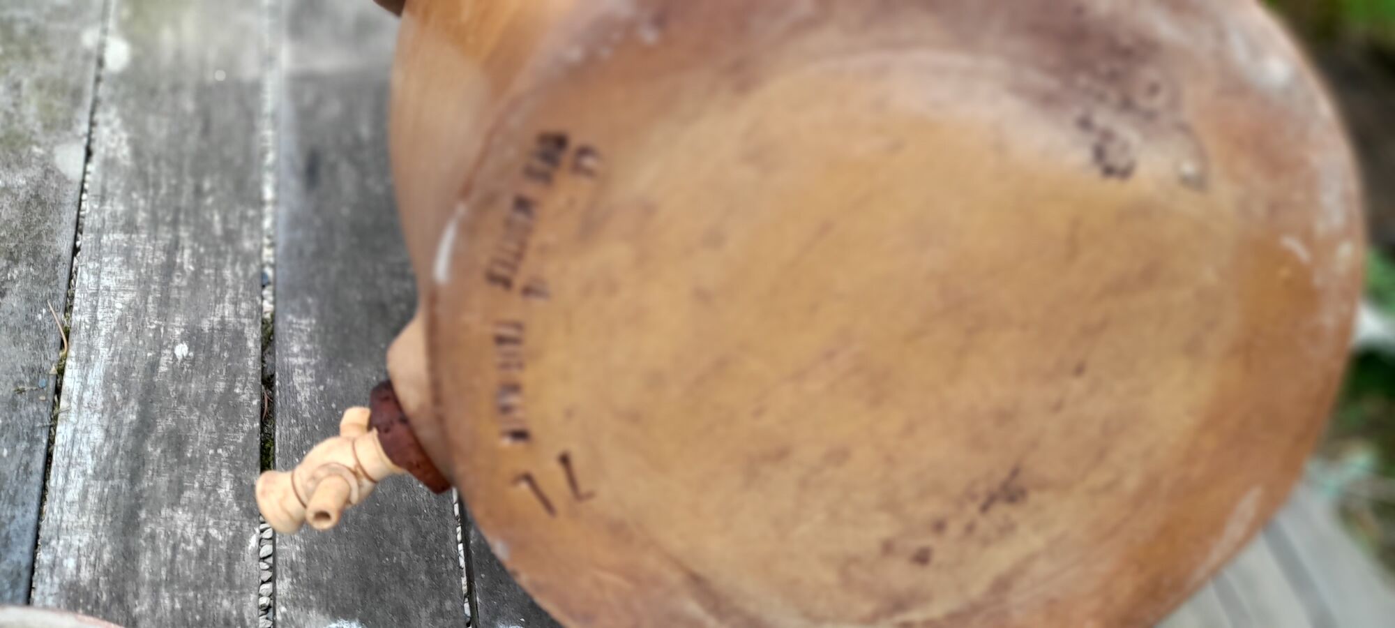 Vinaigrier in sandstone, pottery of the Mottes (La Puisaye), handmade - 7 liters