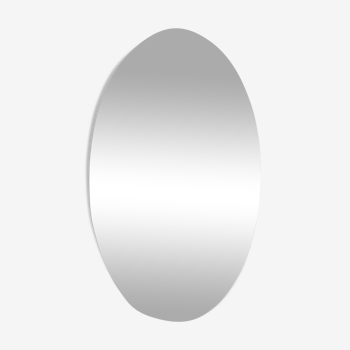 Oval beveled mirror without frame