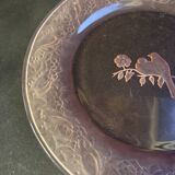 Serving dish – cast pink crystal – sweden