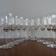 9 Baccarat crystal red wine glasses, Capri model, signed - 15 cm