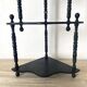 Corner shelf to place or hang in black lacquered wood