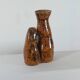 Vintage brutalist ceramic twin vase