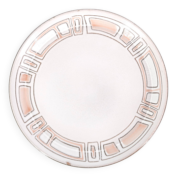 Hollow round dish, mesh model, in Niderviller earthenware, 1960s