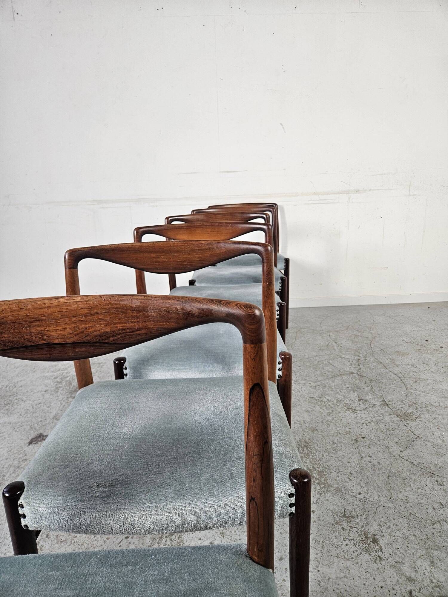 6 Scandinavian chairs in rosewood by Kai Lyngfeldt Larsen