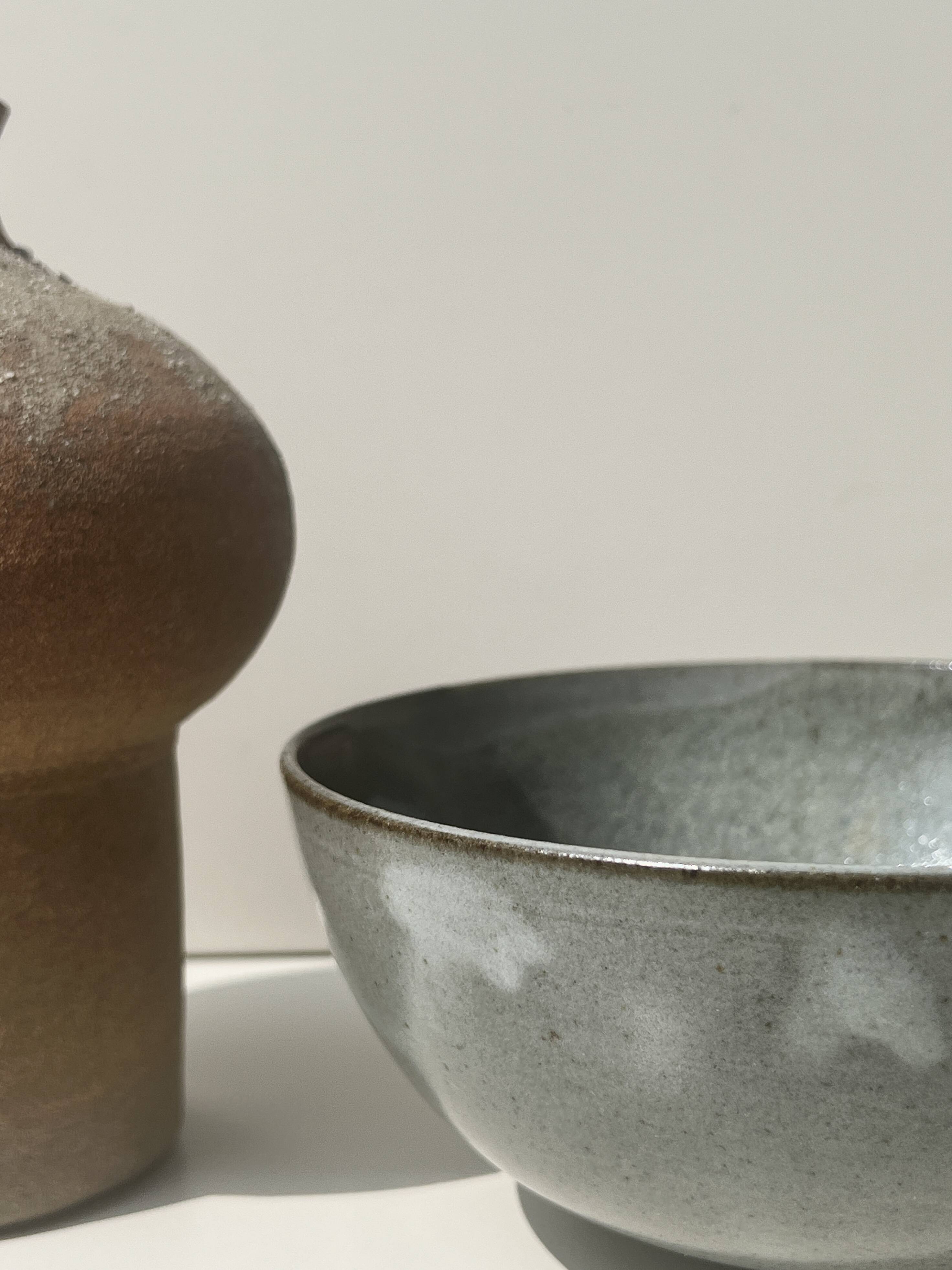 Bowl / ceramic pocket tray, glazed and signed, Brittany 1970