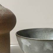 Bowl / ceramic pocket tray, glazed and signed, Brittany 1970