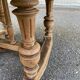 Henri II dining table stripped in solid oak from the 19th century.