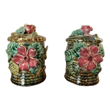 Pots in slurry flowers in relief