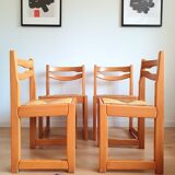 Set of 4 Maison Regain sled chairs from the 70s/80s