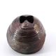 Signed brown ceramic vase, 70s