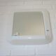 Square Wall Mirror With Shelf / Vintage White Plastic Space Age 1970