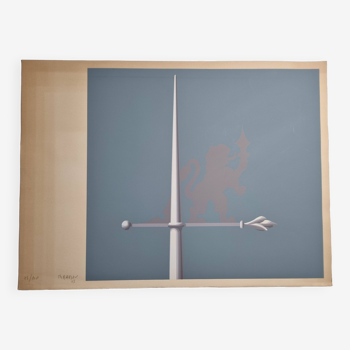 Lithograph after Christian Baboulène, signed, 1970s, 55 x 76 cm