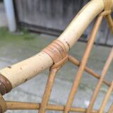 Rattan chair by Louis Sognot 1960