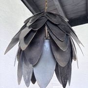 Brutalist suspension Jansen metal welded flower