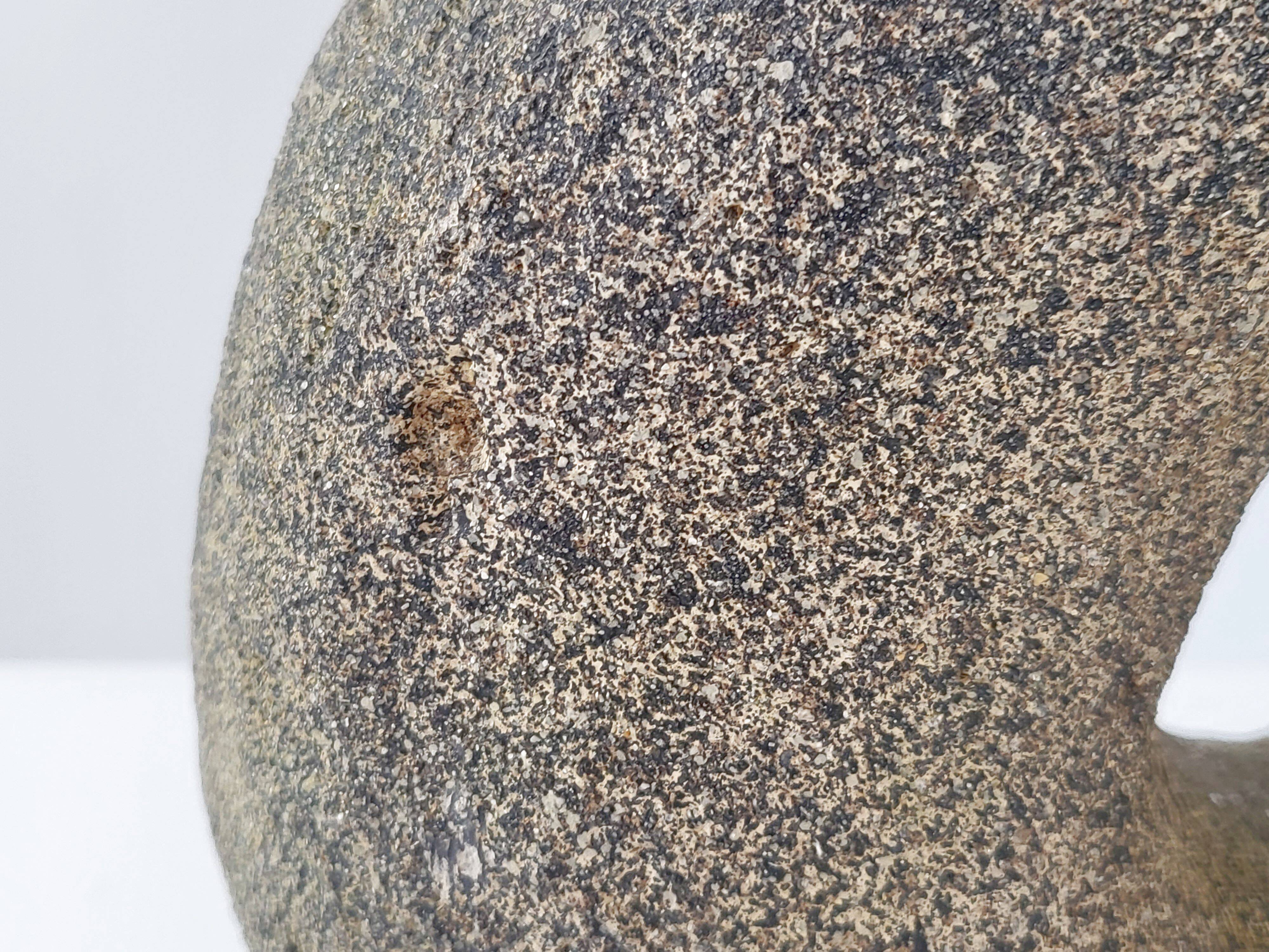 Vintage stone & resin herbarium lamp 1970