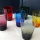 6 Vintage multicoloured glasses